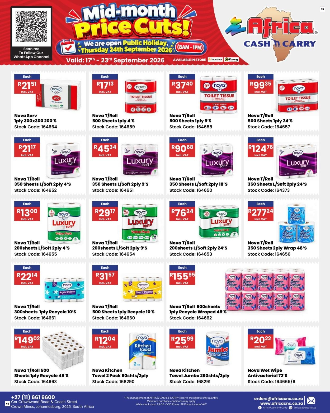 Africa Cash & Carry Catalogue - Weekly Promo - Page 63