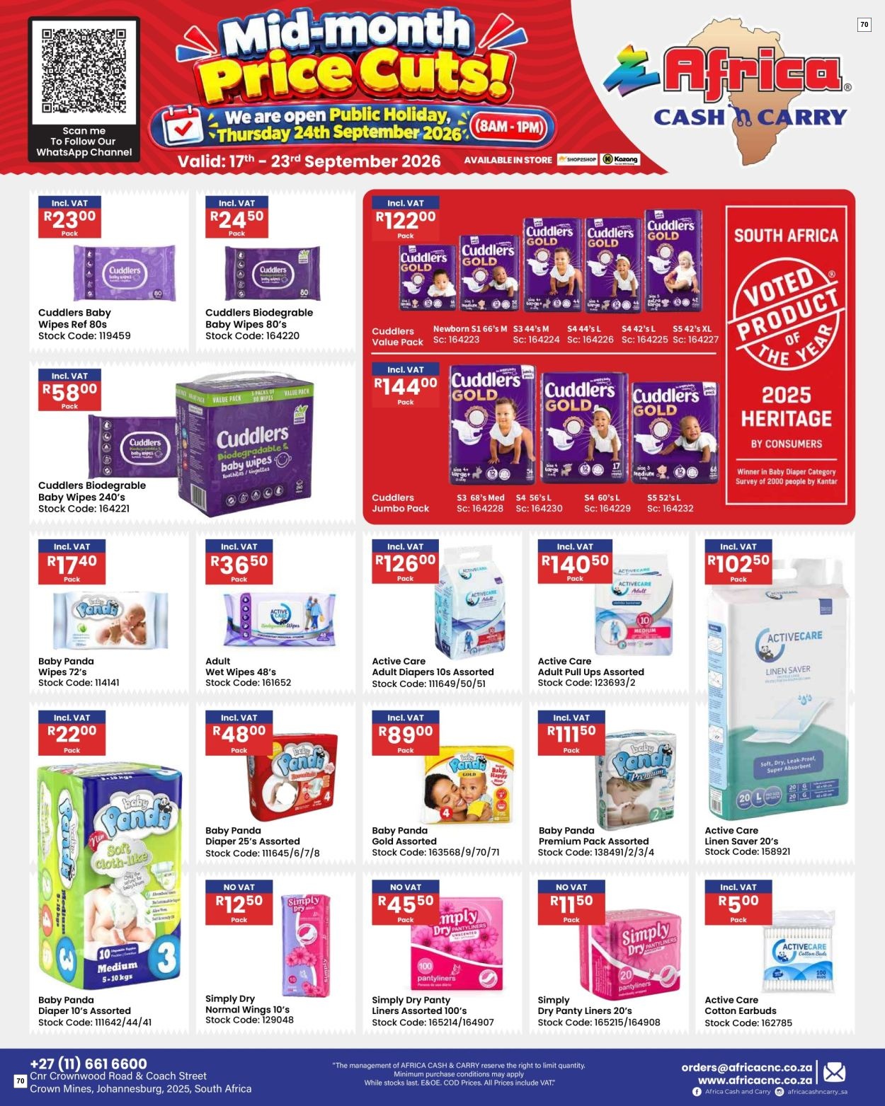 Africa Cash & Carry Catalogue - Weekly Promo - Page 70