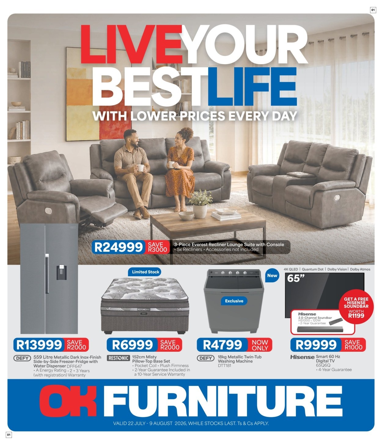 OK Furniture Specials 22 Jul - 09 Aug