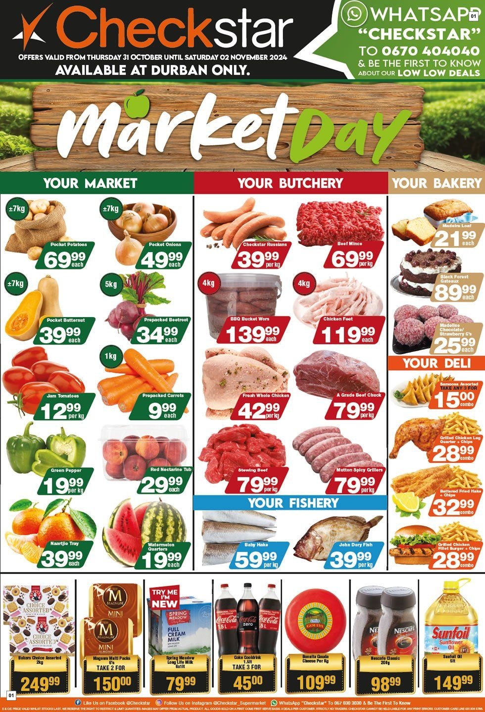 Checkstar Specials 31 Oct - 02 Nov