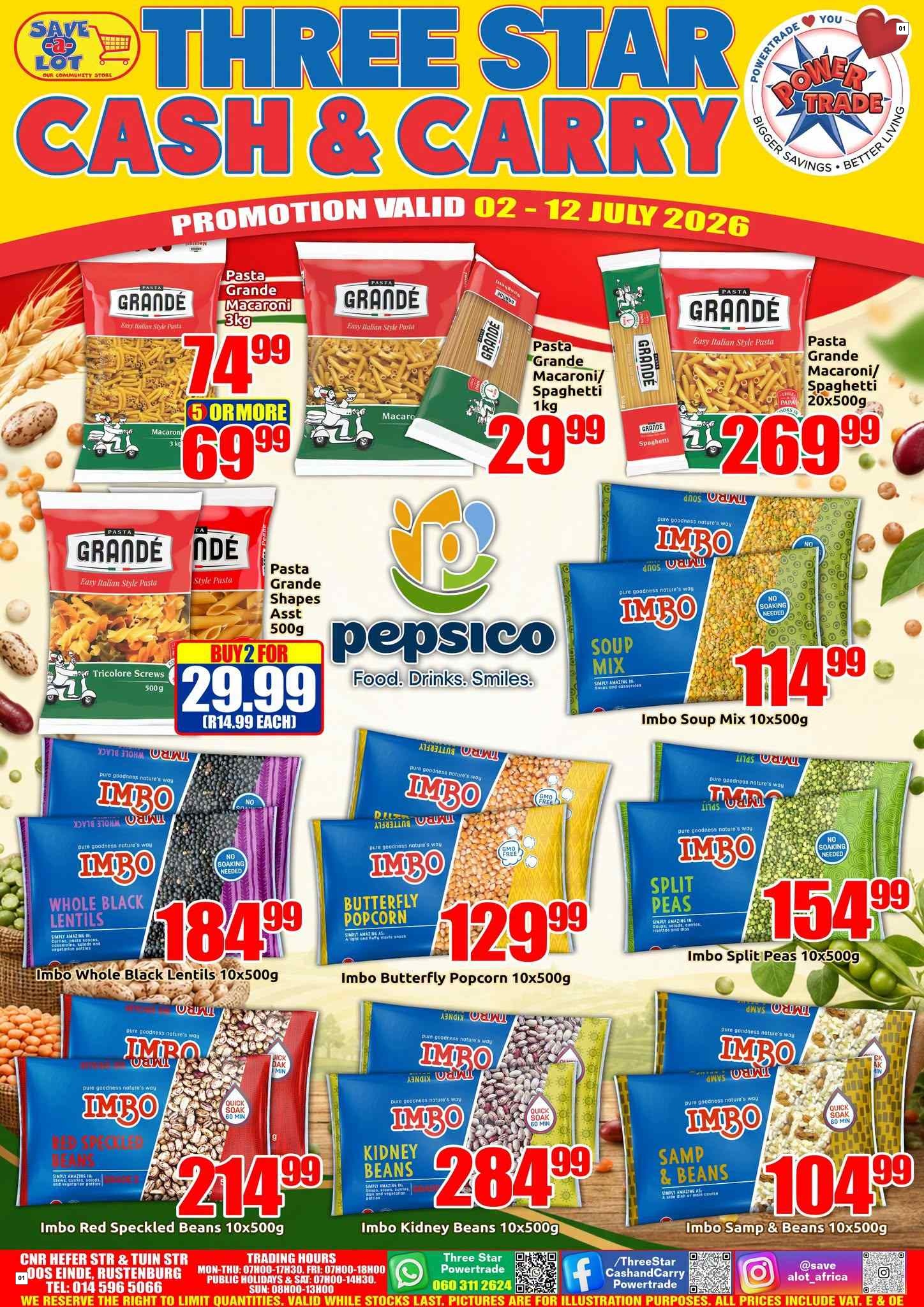 Three Star Cash And Carry Specials 02 Jul - 12 Jul