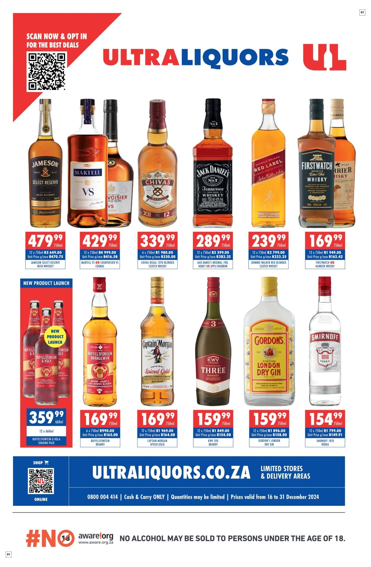 Ultra Liquors Specials 16 Dec - 31 Dec