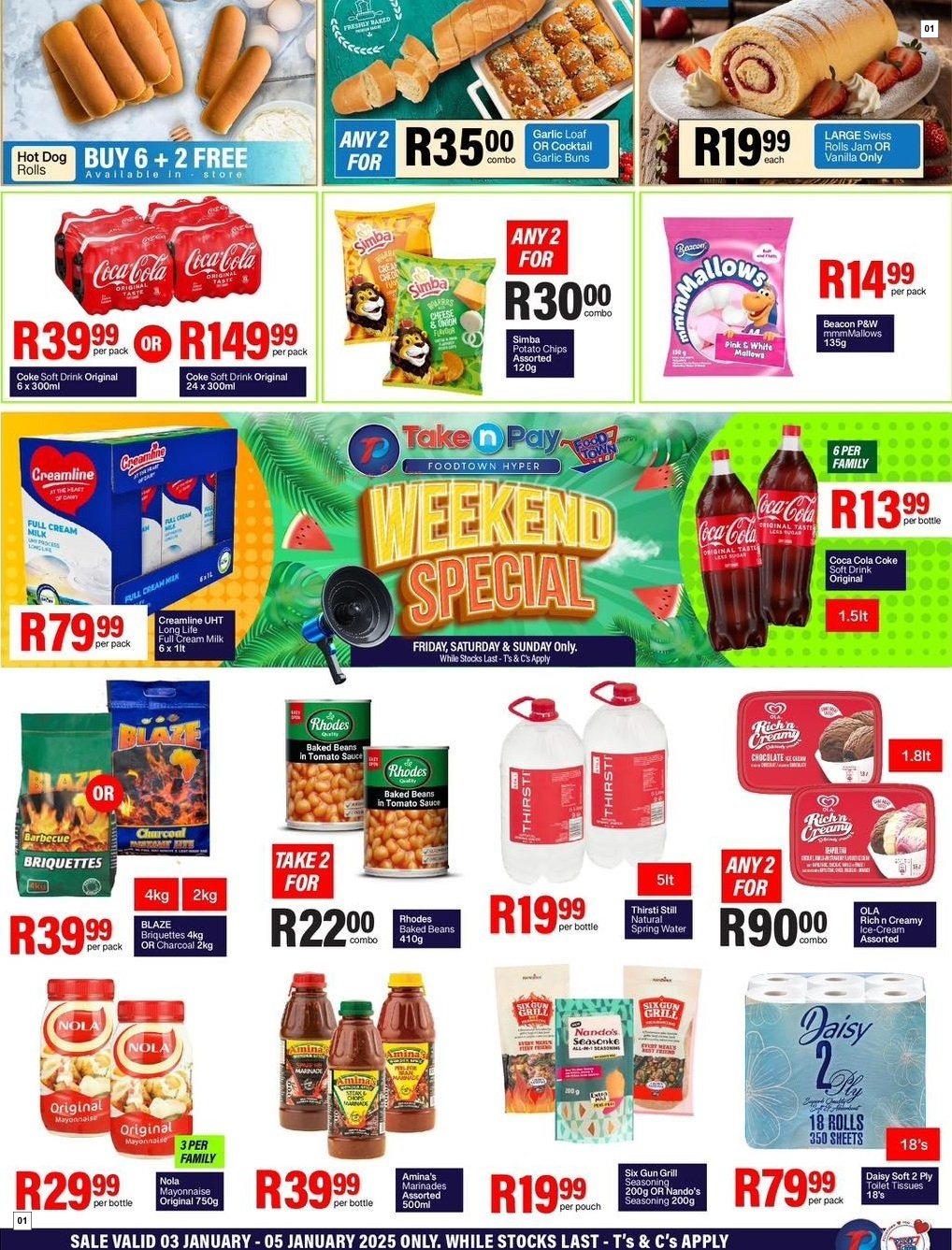 Take N Pay Specials 03 Jan - 05 Jan