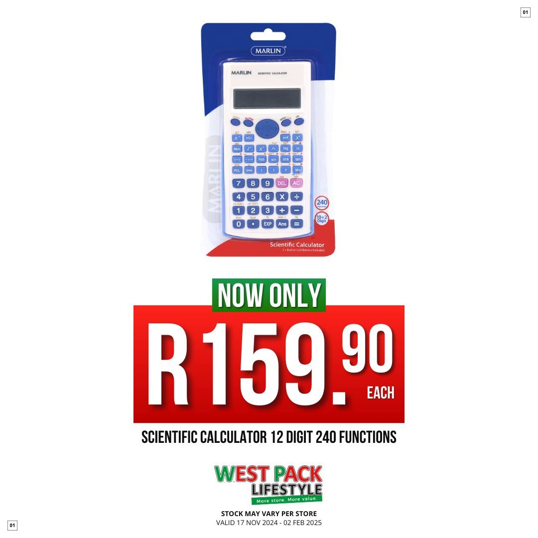 West Pack Lifestyle Specials 17 Nov - 02 Feb