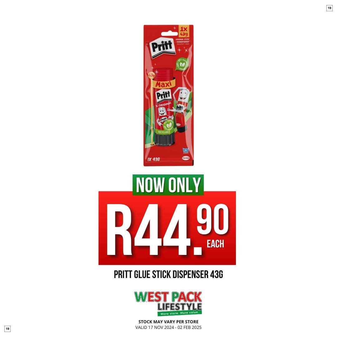 West Pack Lifestyle Specials 17 Nov - 02 Feb - Page 19
