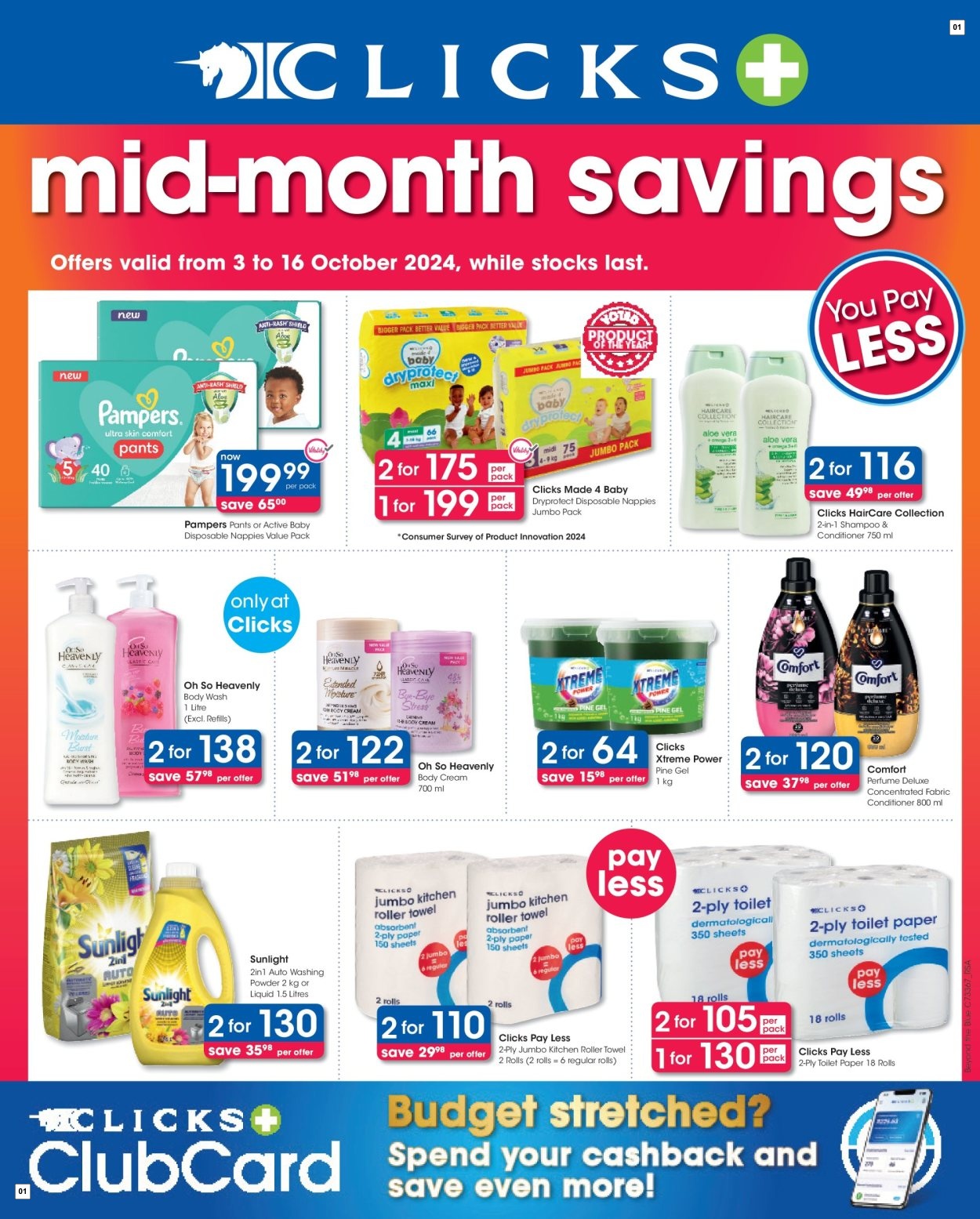 Clicks Specials 03 Oct - 16 Oct