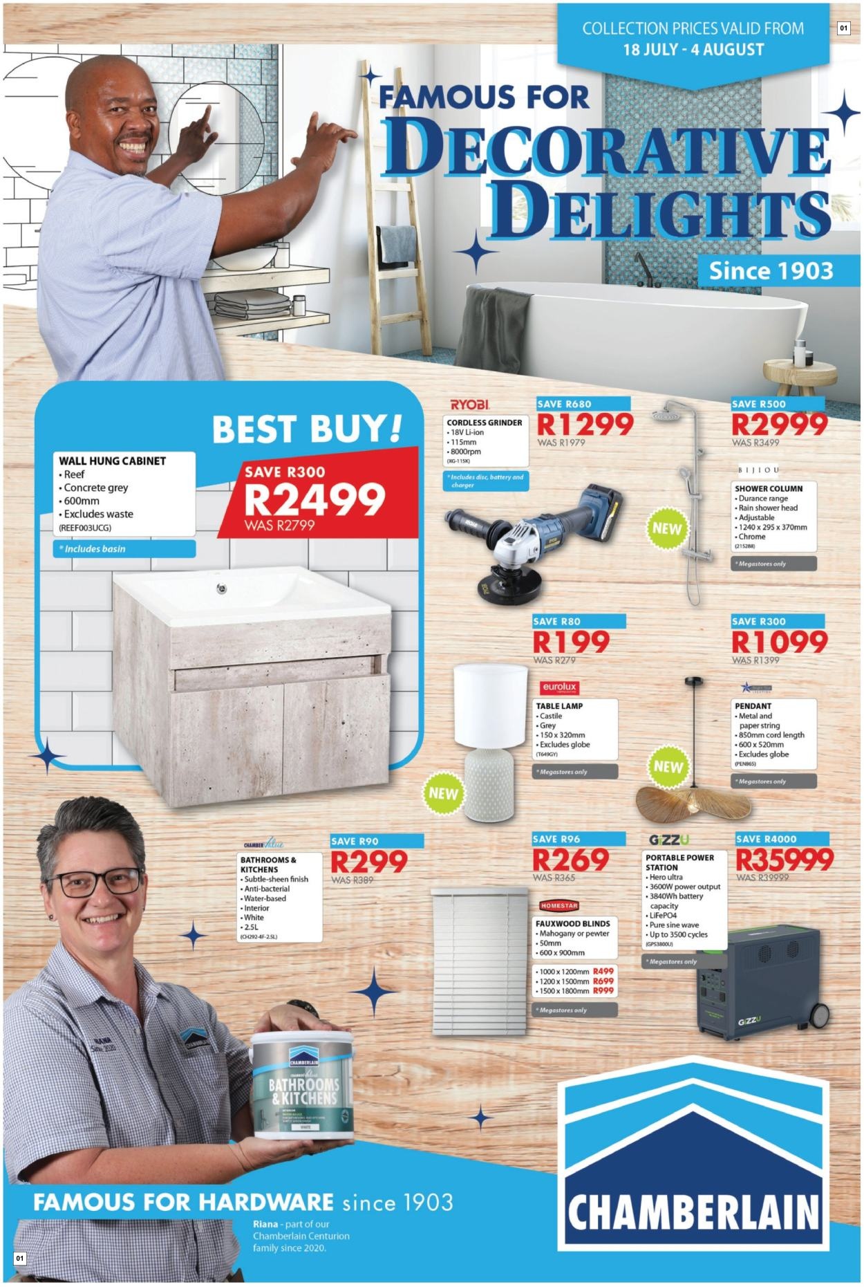 Chamberlain Specials 18 Jul - 04 Aug