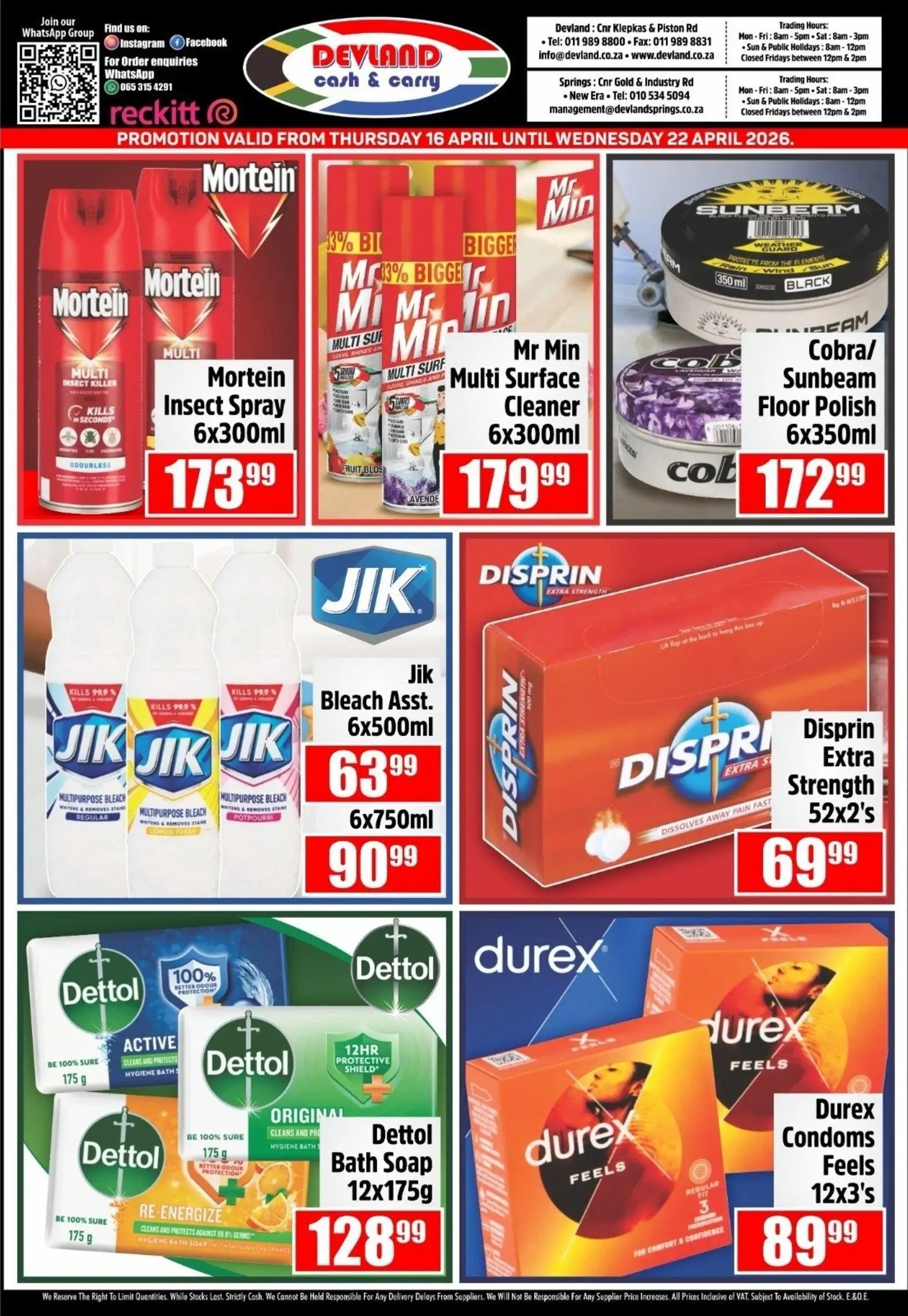 Devland Specials 16 Apr - 22 Apr