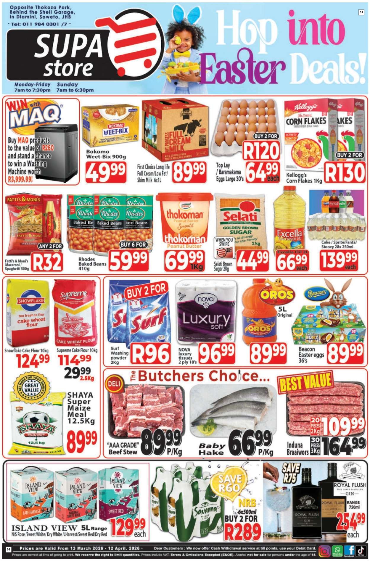 Supa Store Specials 13 Mar - 12 Apr
