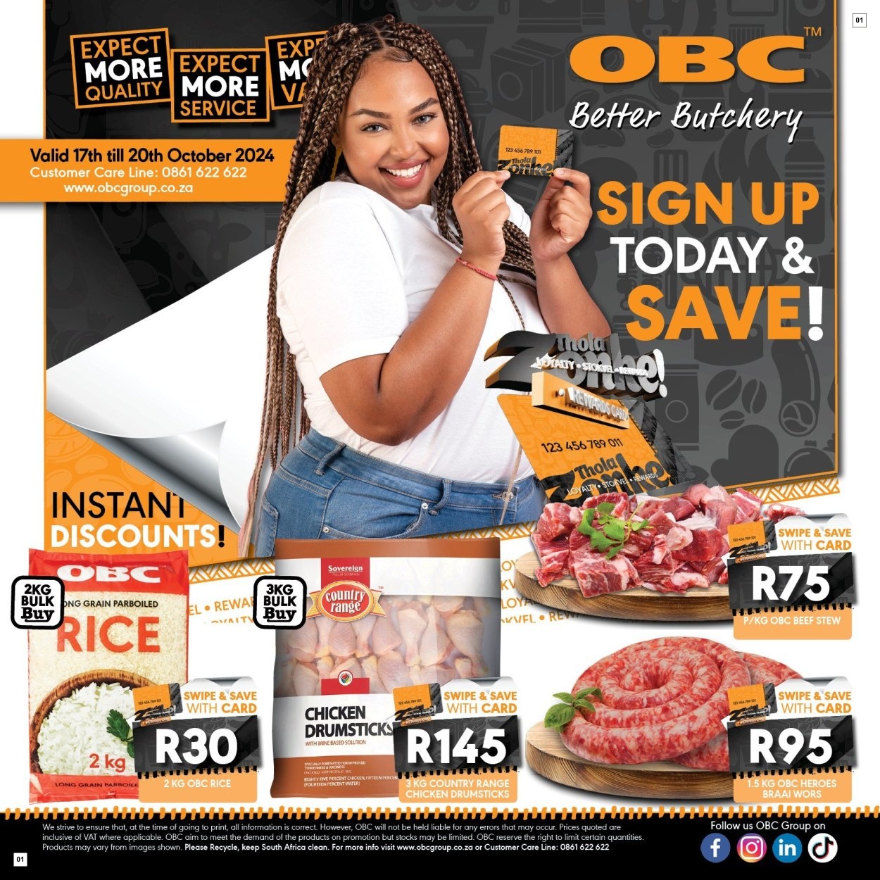 OBC Specials 17 Oct - 20 Oct