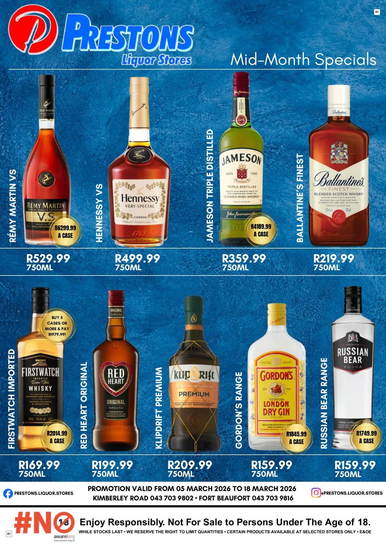 Prestons Liquor Stores St Patrick’s Day Specials