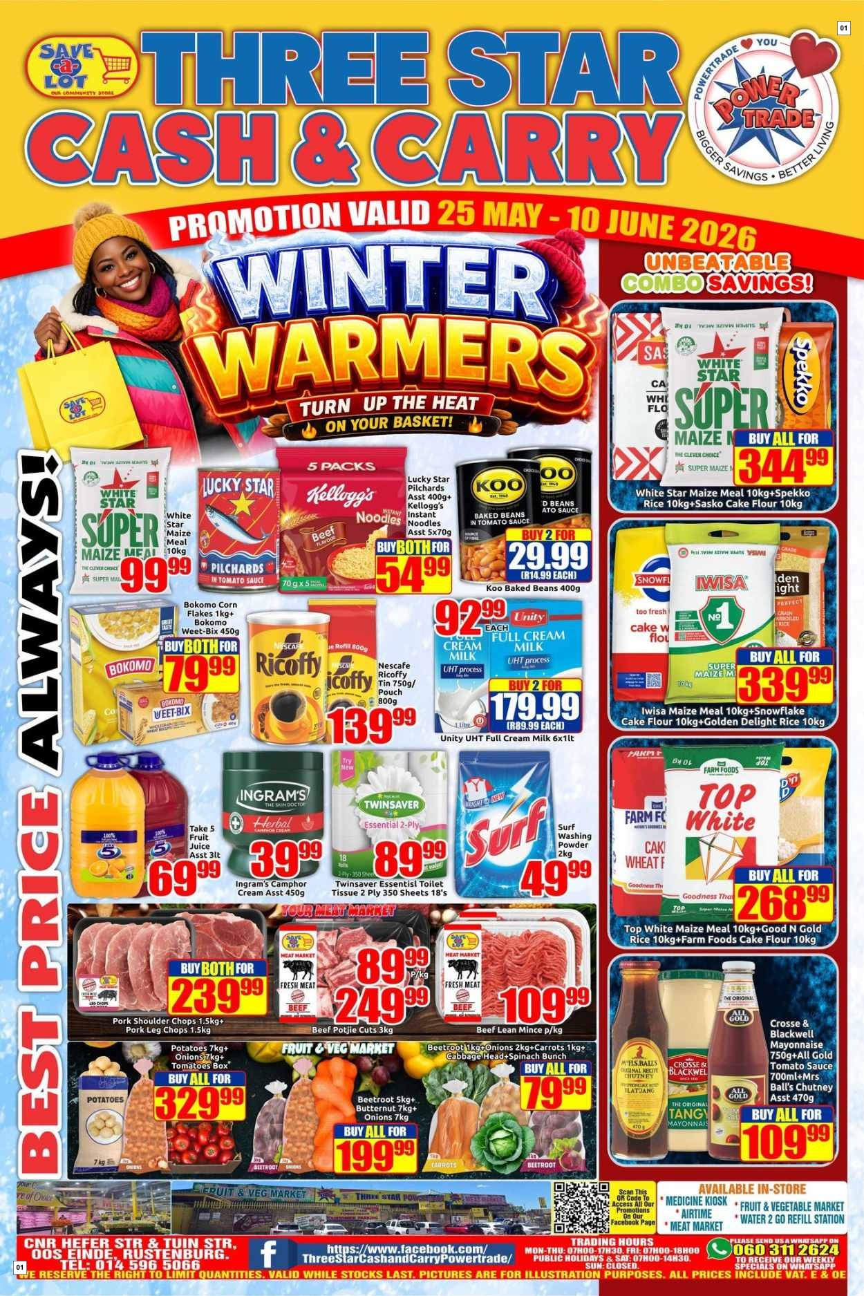 Three Star Cash And Carry Specials 25 May - 10 Jun