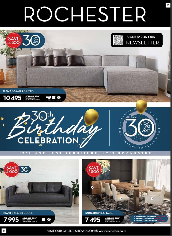 Rochester Specials 19 Aug - 22 Sept