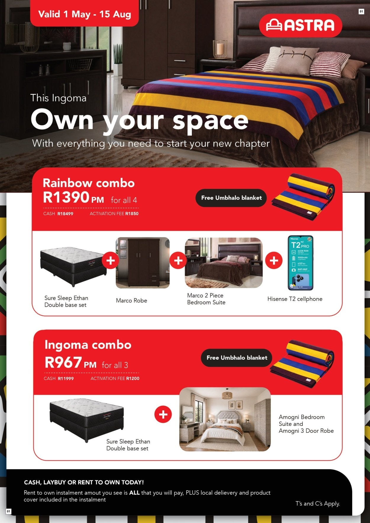 Astra Furnishers Specials 01 May - 15 Aug
