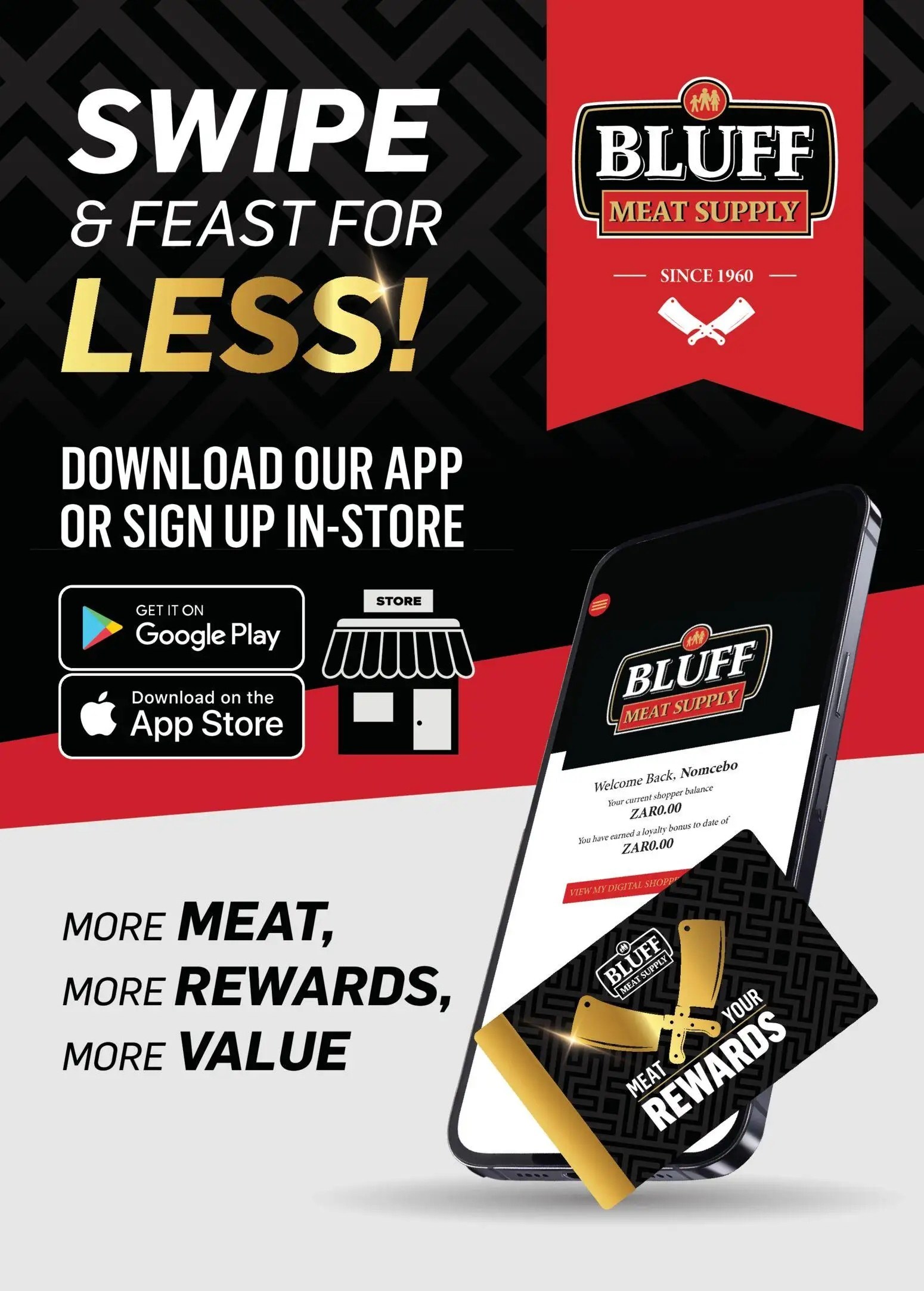 Bluff Meat Supply Swipe Feast For Less
