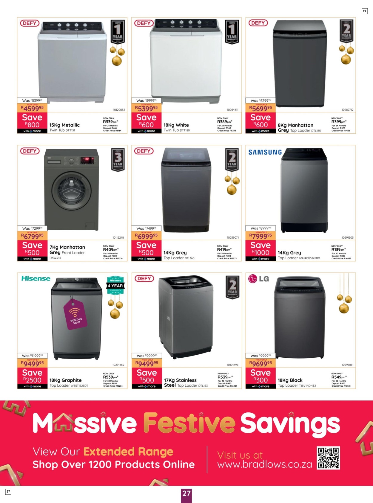 Bradlows Specials 03 Dec - 26 Dec - Page 27