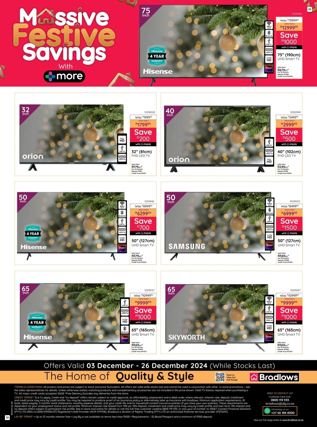 Bradlows Specials 03 Dec - 26 Dec - Page 32