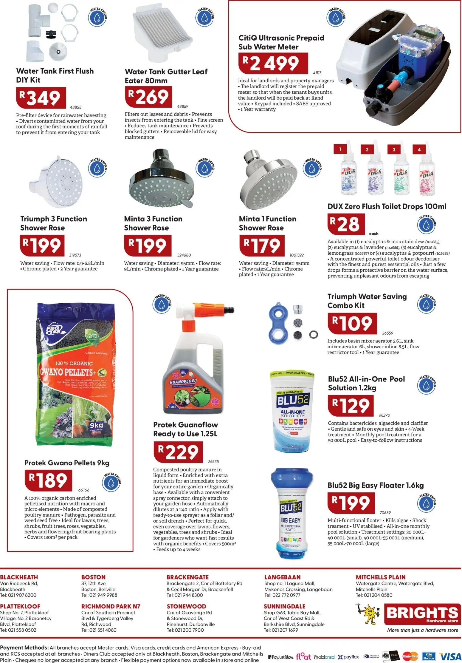 Brights Hardware More Water Saving Deals - Page 2