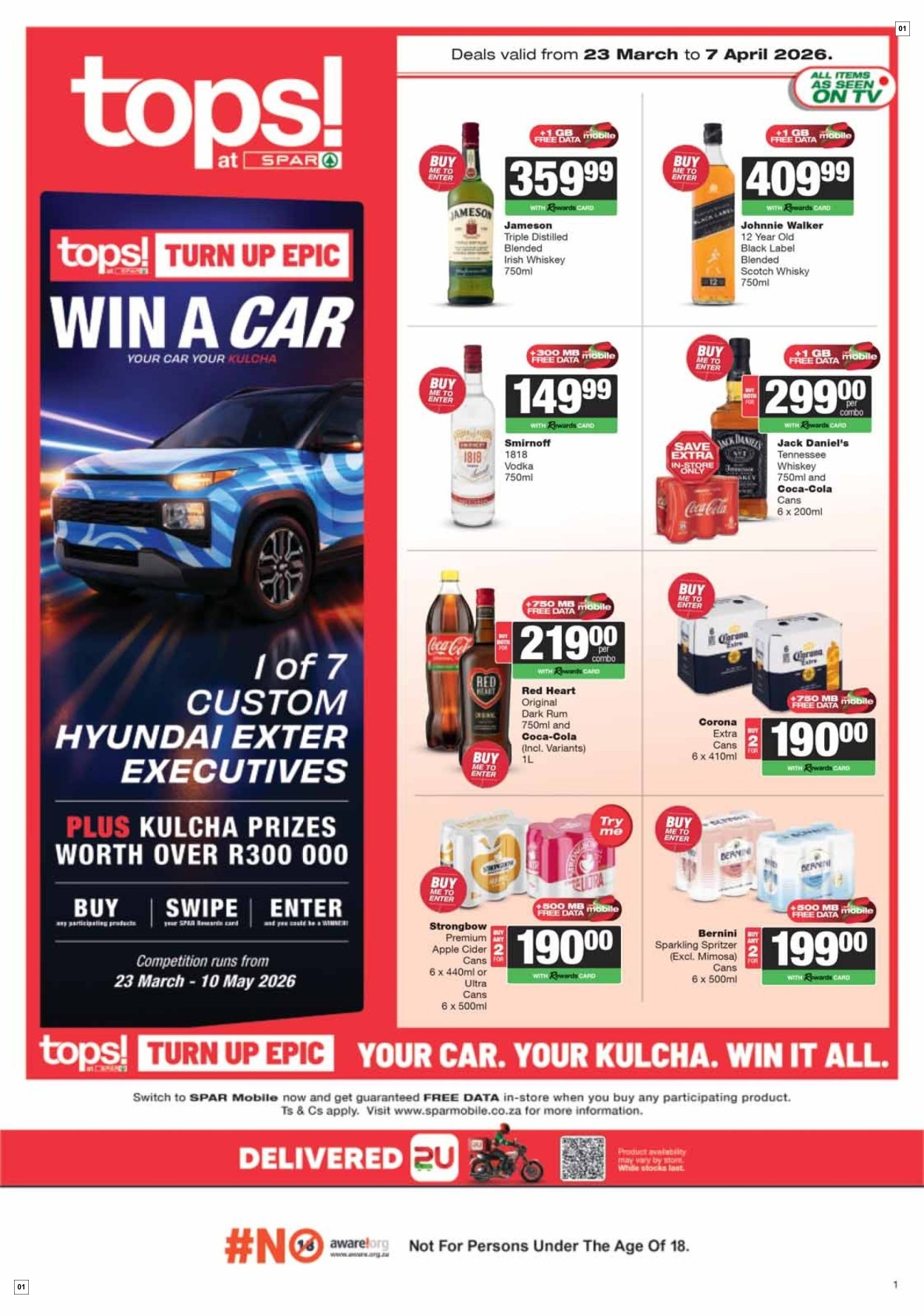 Tops At Spar Specials 23 Mar - 07 Apr