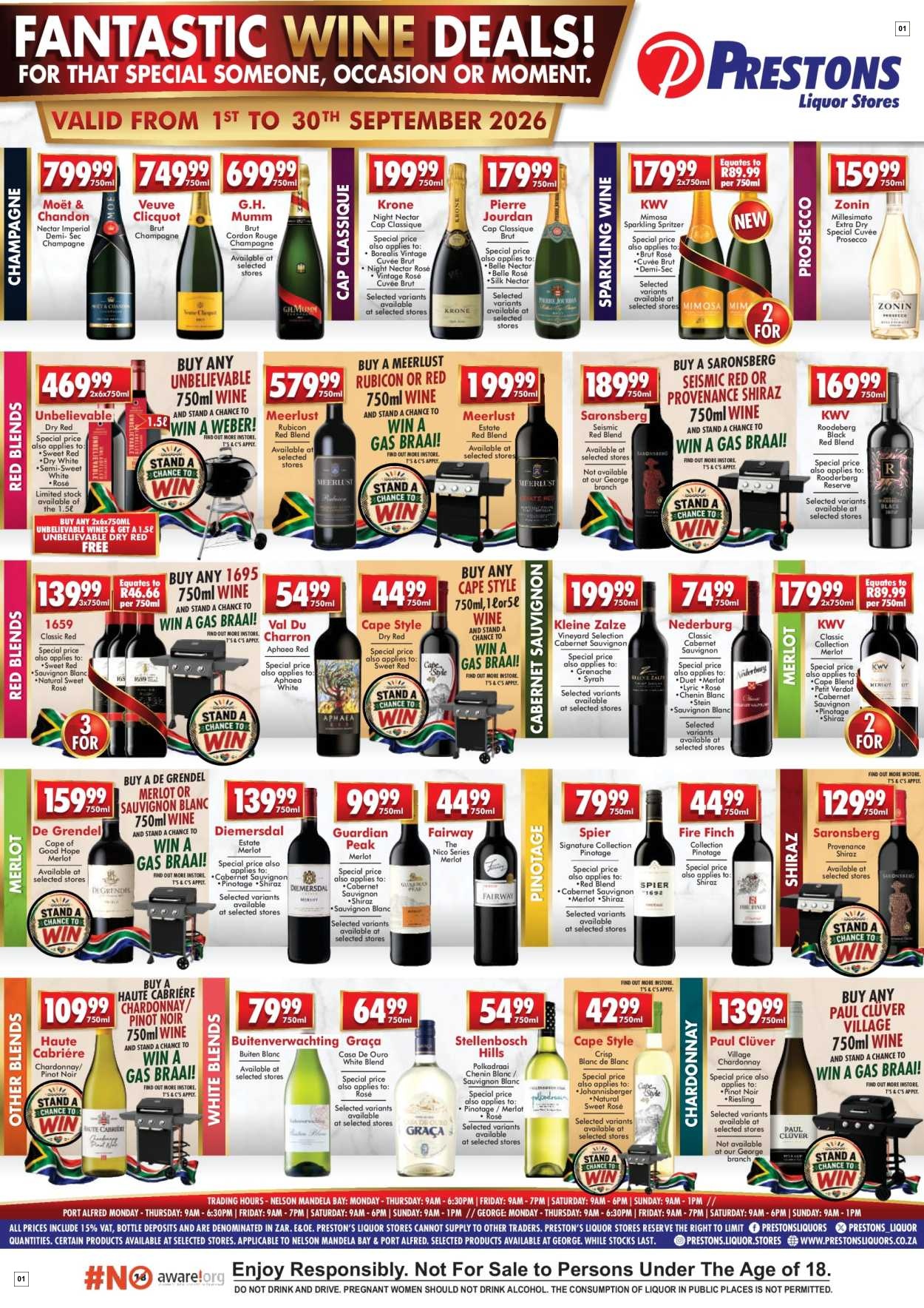 Prestons Liquor Stores Wine Specials