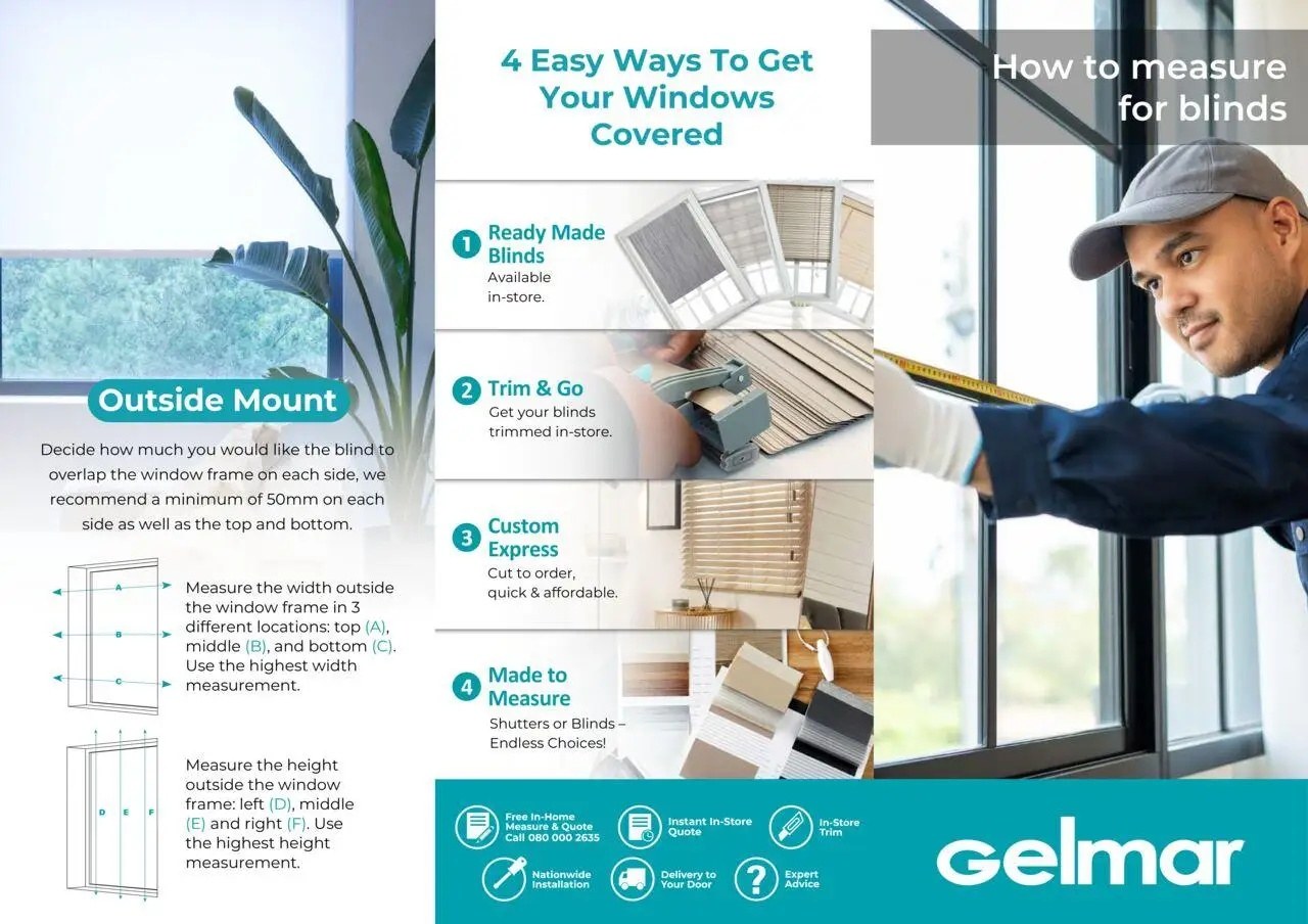 Gelmar How To Measure For Blinds