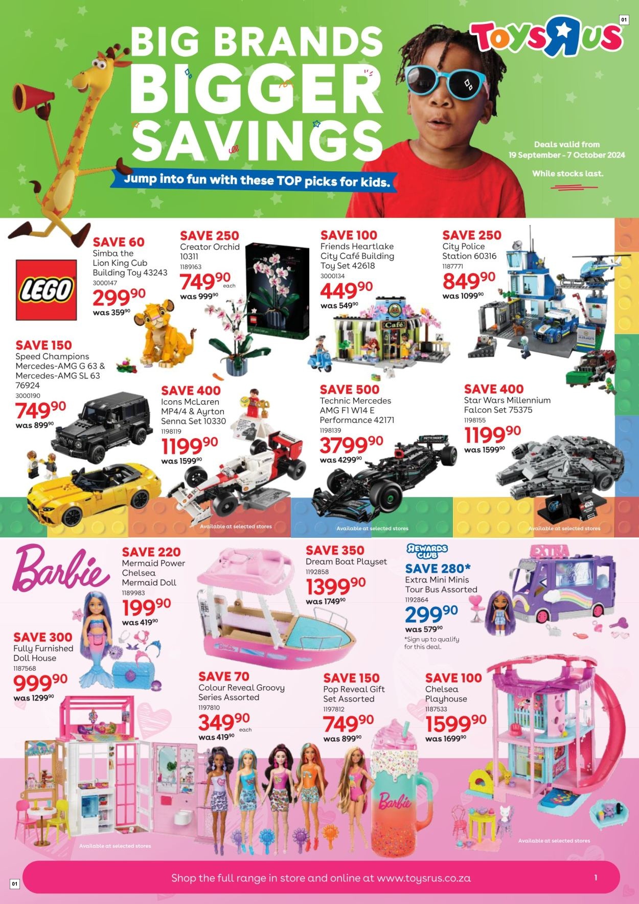 Toys R Us Specials 19 Sept - 07 Oct
