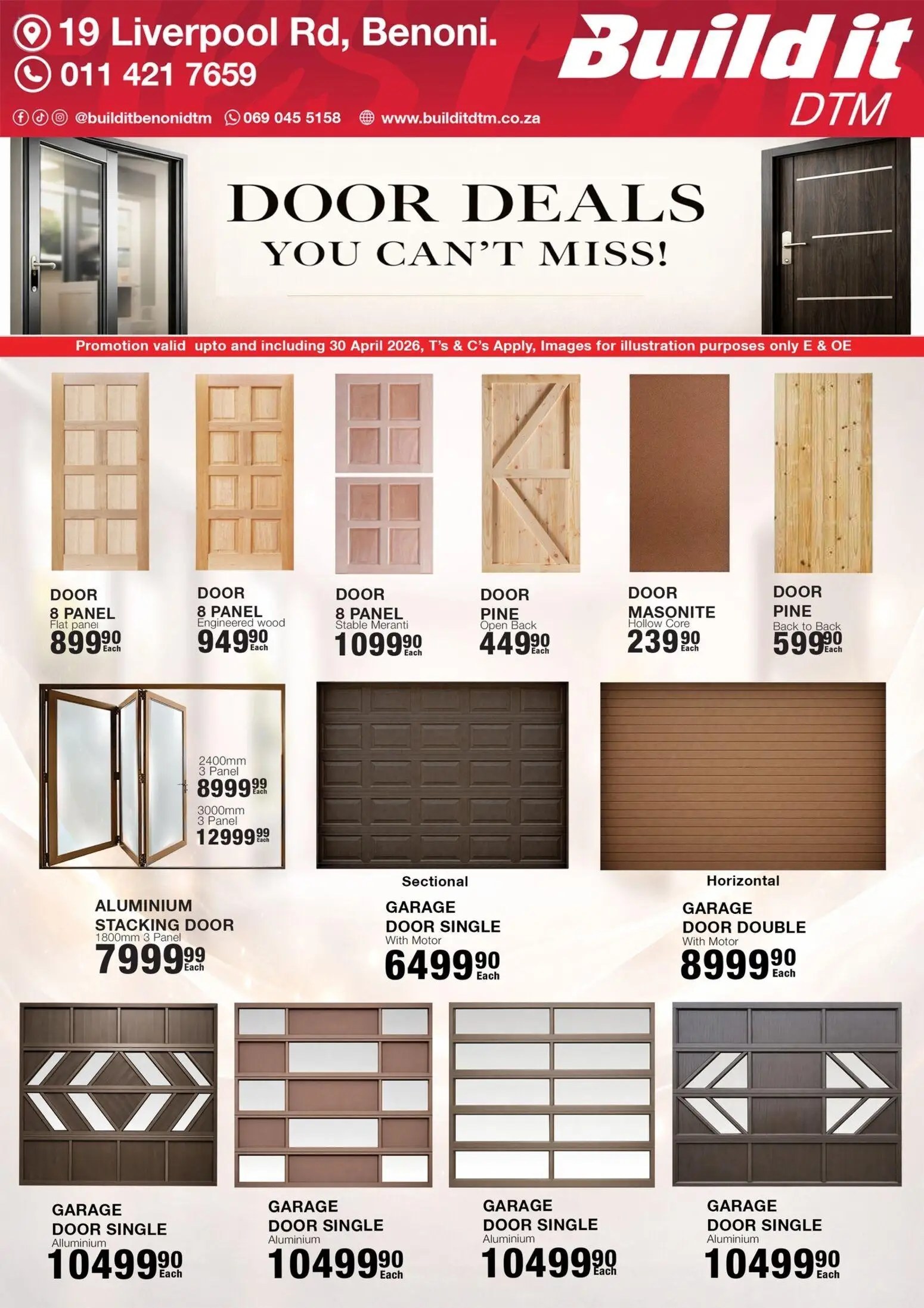 Build It Door Specials