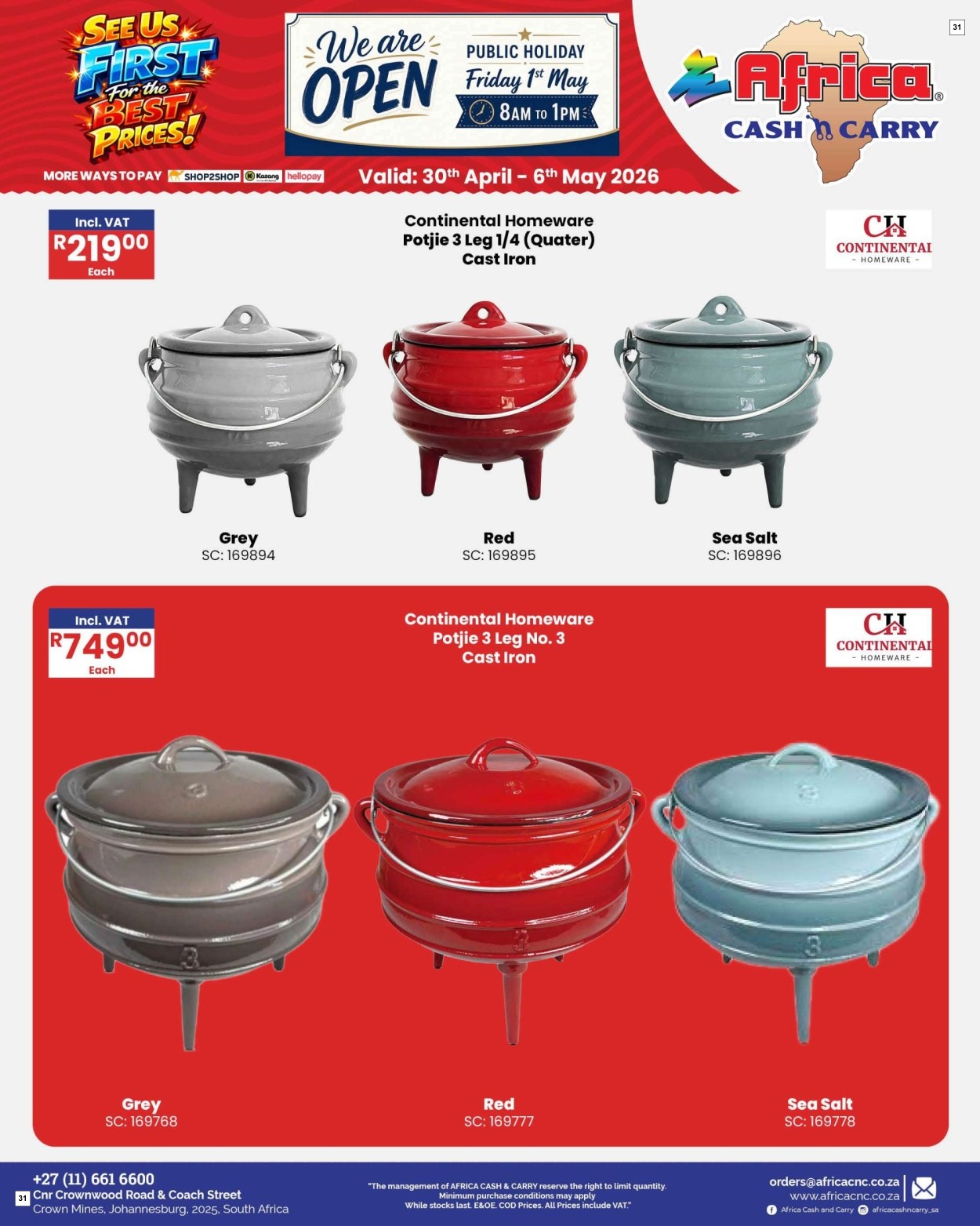 Africa Cash & Carry Catalogue - Weekly Promo - Page 31