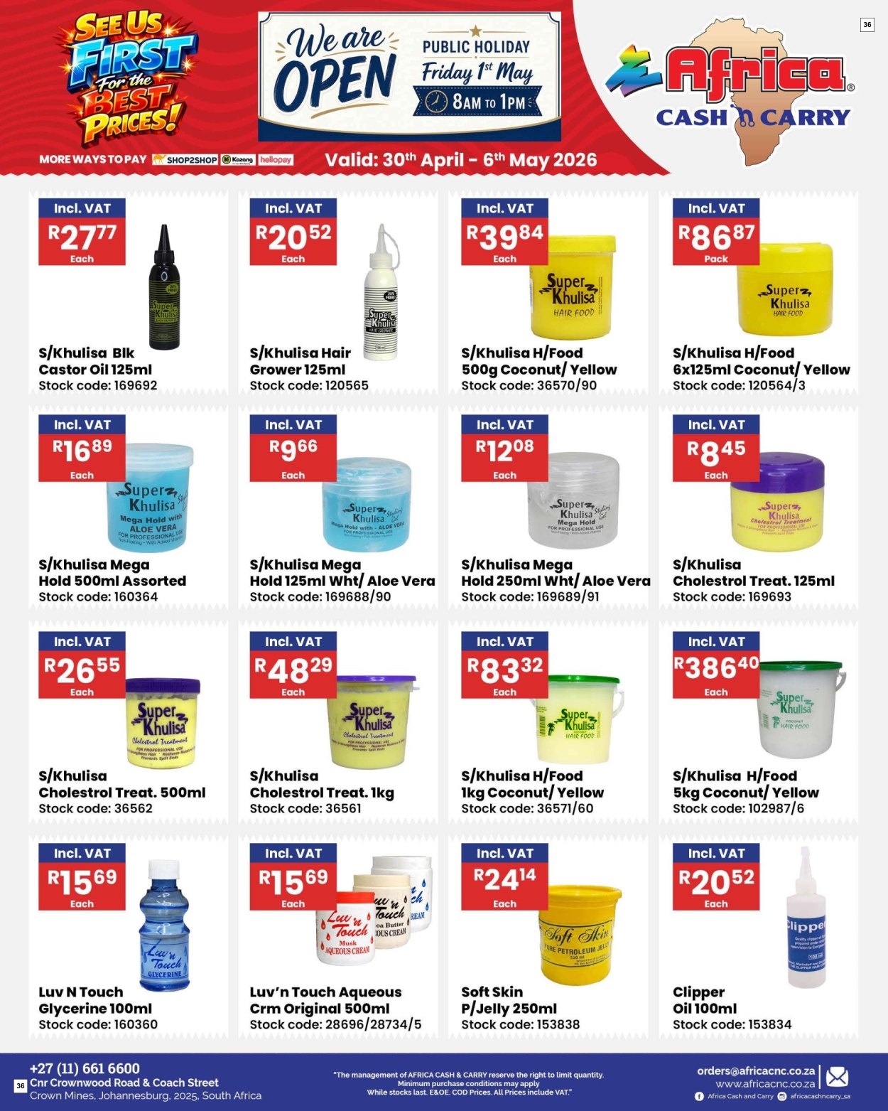 Africa Cash & Carry Catalogue - Weekly Promo - Page 36