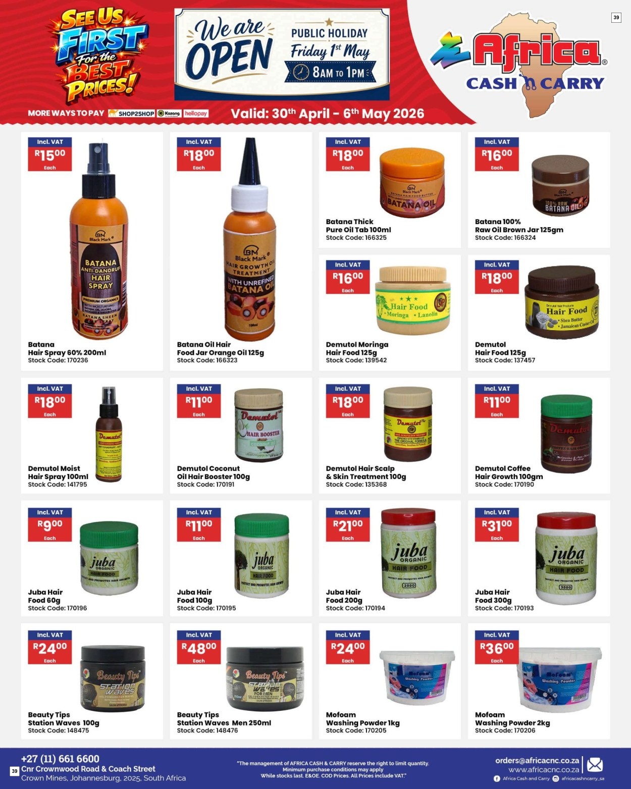 Africa Cash & Carry Catalogue - Weekly Promo - Page 39