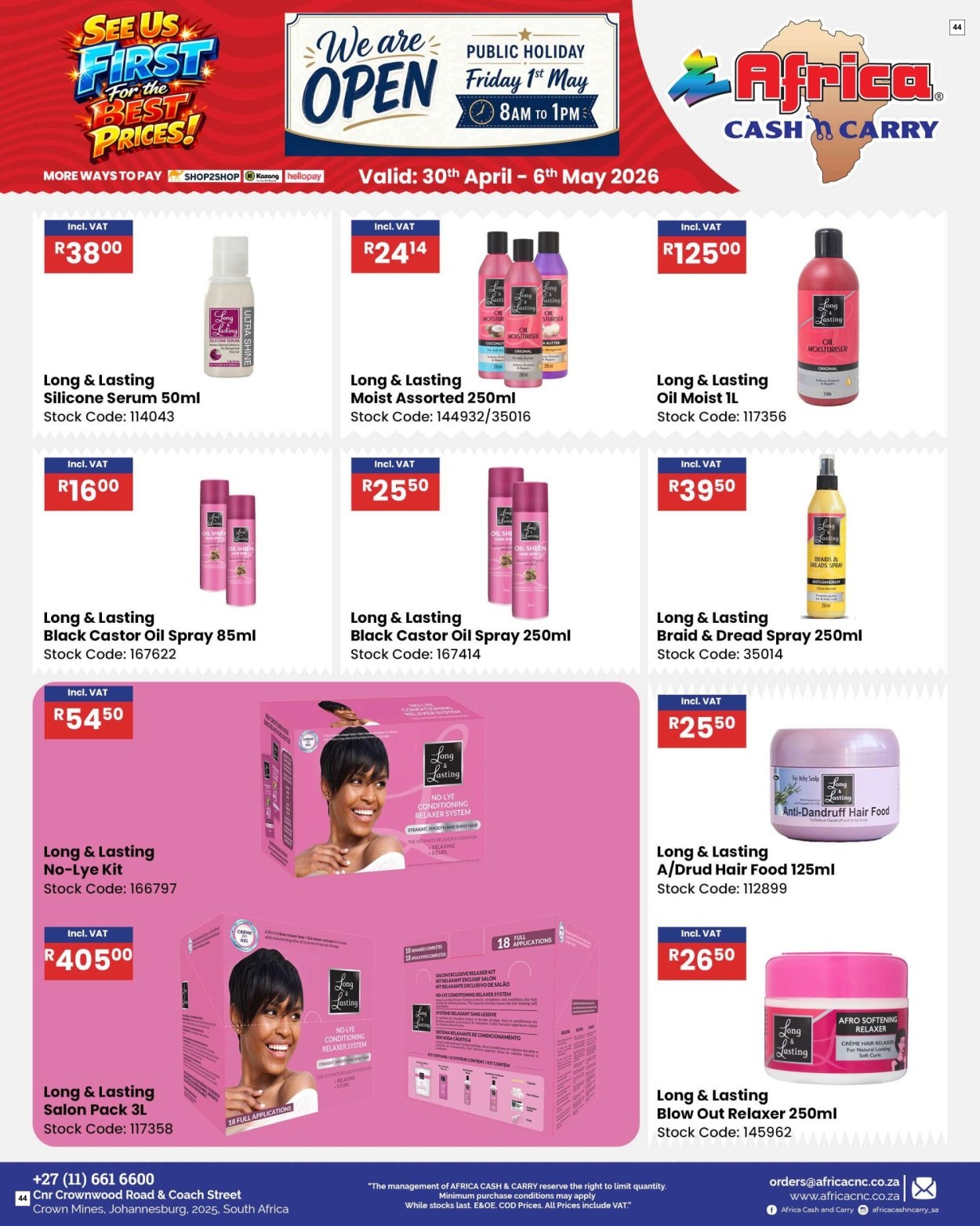 Africa Cash & Carry Catalogue - Weekly Promo - Page 44