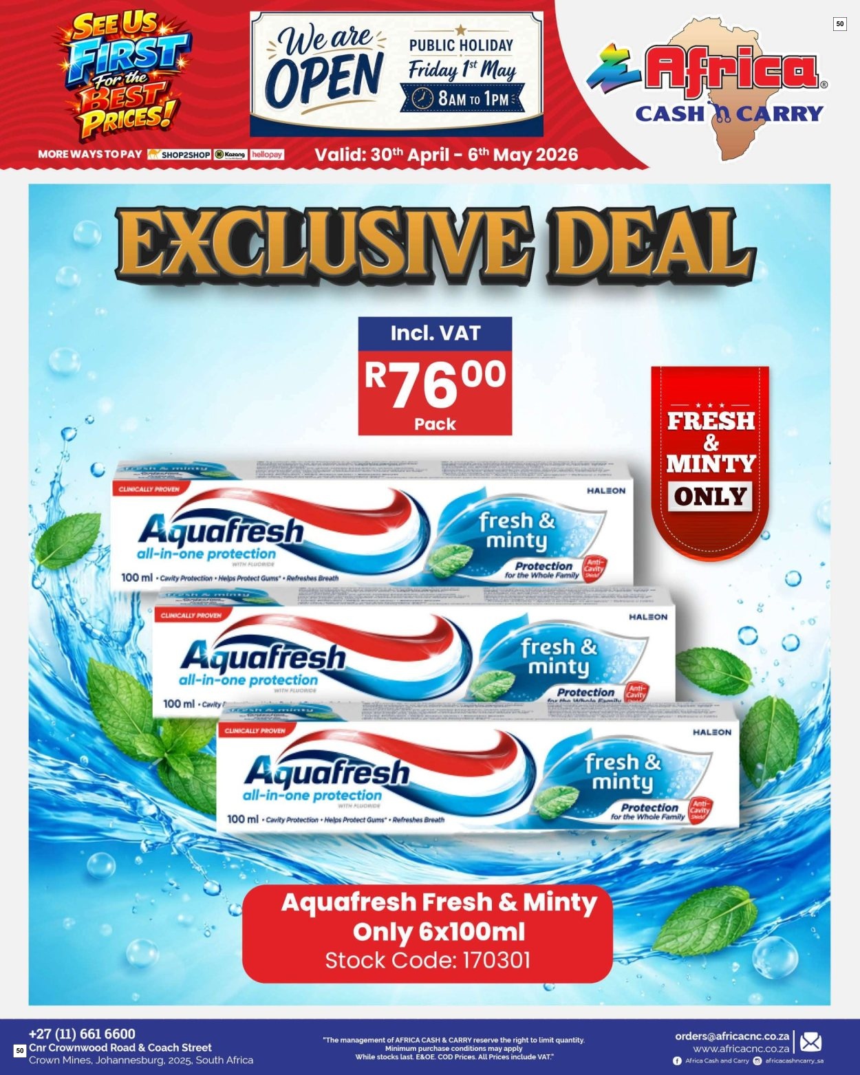 Africa Cash & Carry Catalogue - Weekly Promo - Page 50