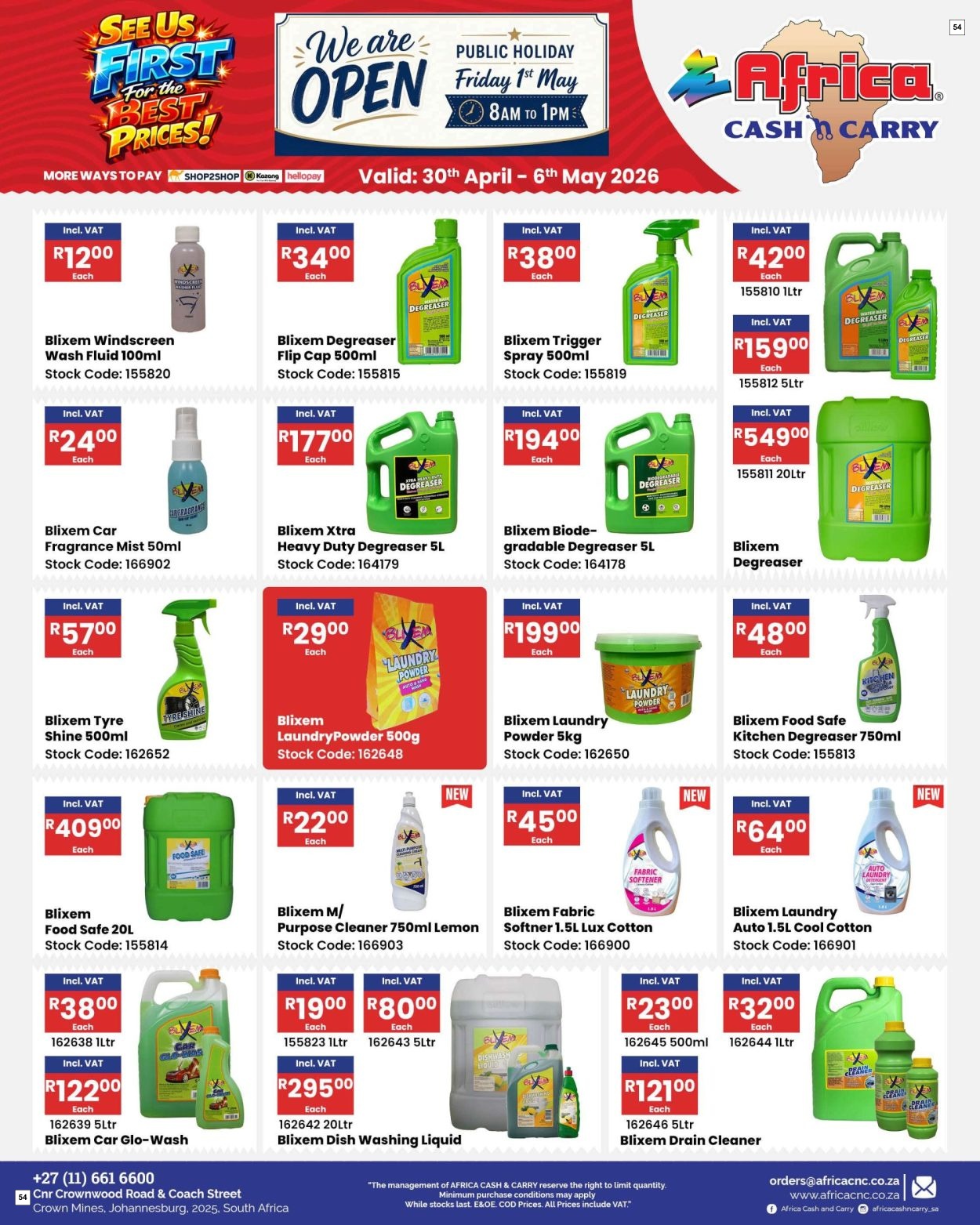 Africa Cash & Carry Catalogue - Weekly Promo - Page 54