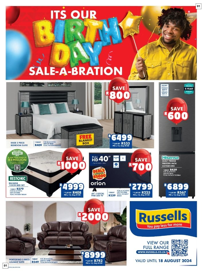 Russells Specials 22 Jul - 18 Aug