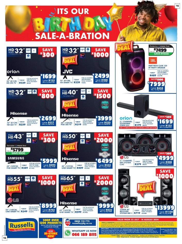 Russells Specials 22 Jul - 18 Aug - Page 16