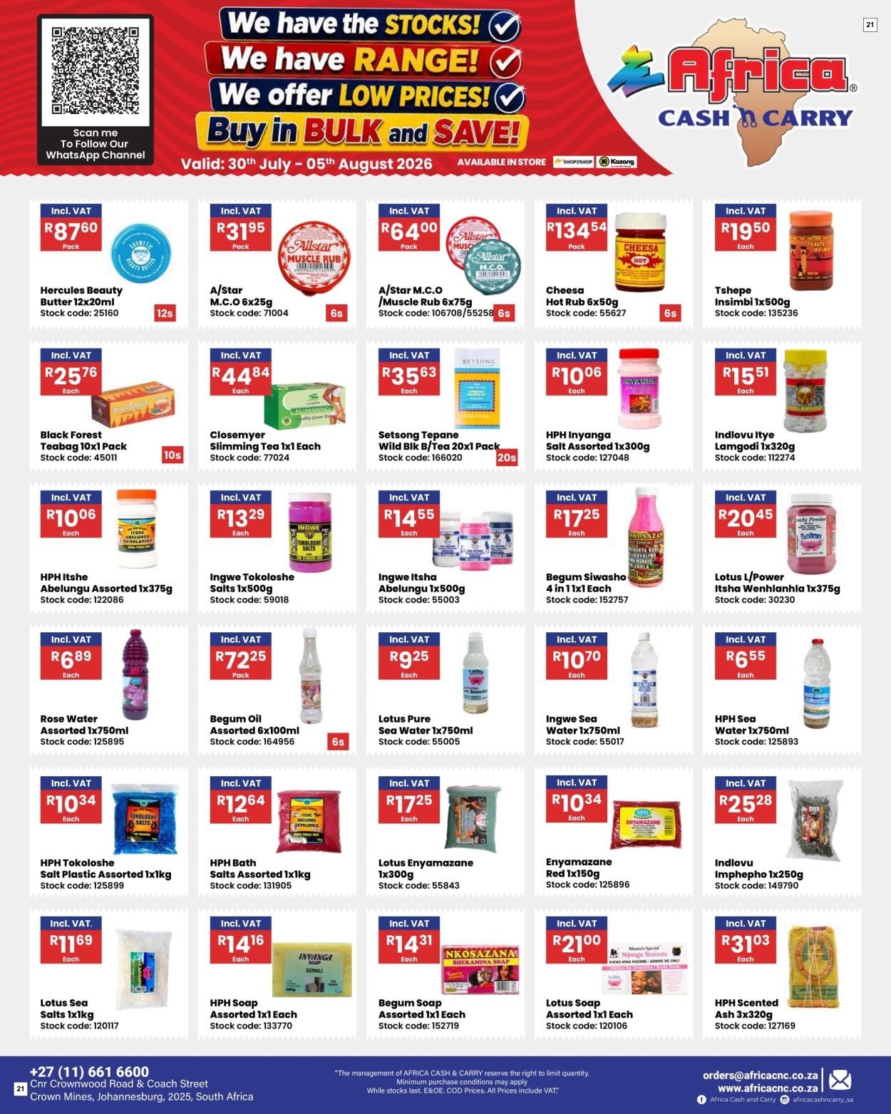 Africa Cash & Carry Catalogue - Weekly Promo - Page 21