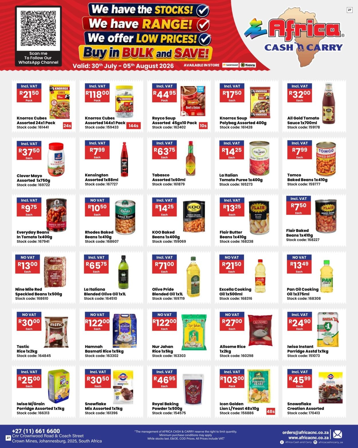 Africa Cash & Carry Catalogue - Weekly Promo - Page 27