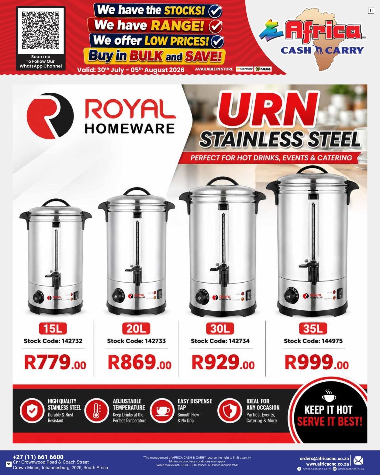 Africa Cash & Carry Catalogue - Weekly Promo - Page 31