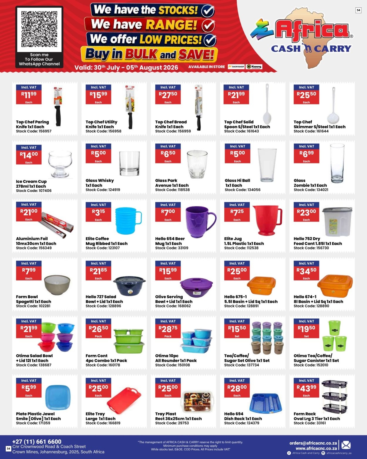Africa Cash & Carry Catalogue - Weekly Promo - Page 54