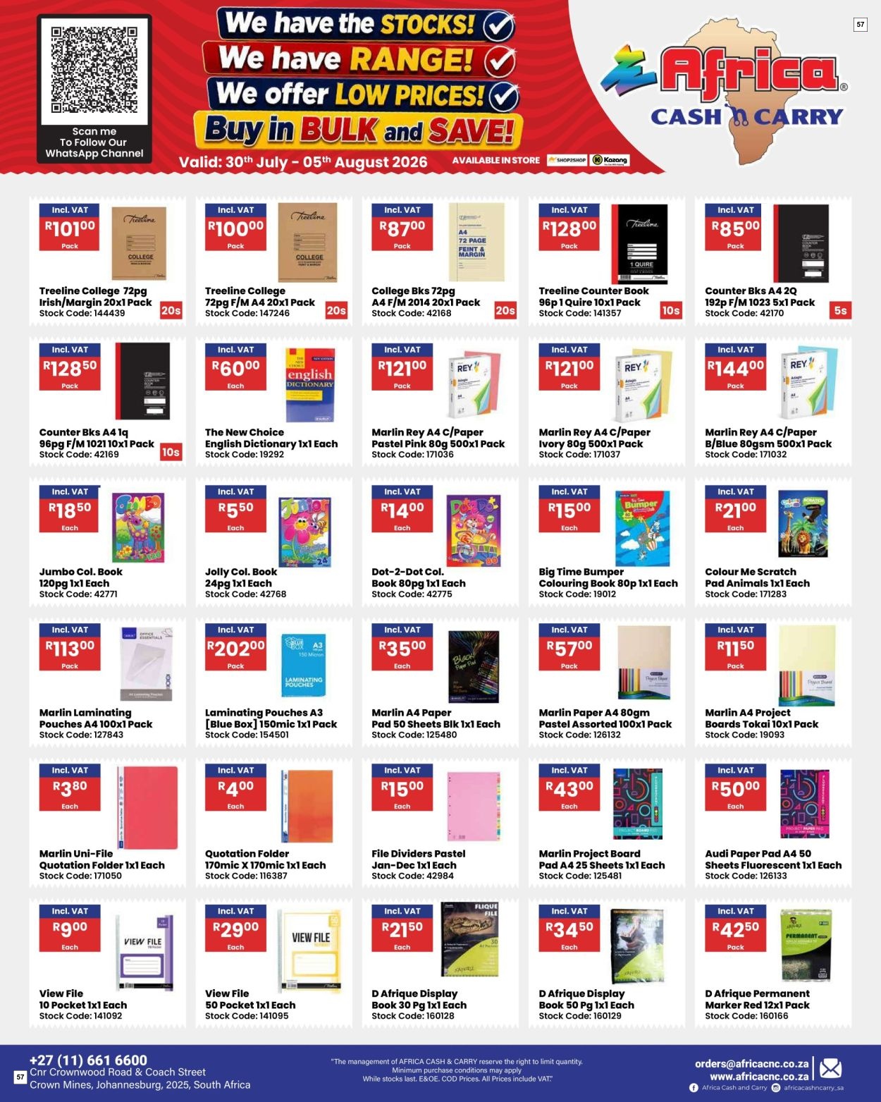 Africa Cash & Carry Catalogue - Weekly Promo - Page 57