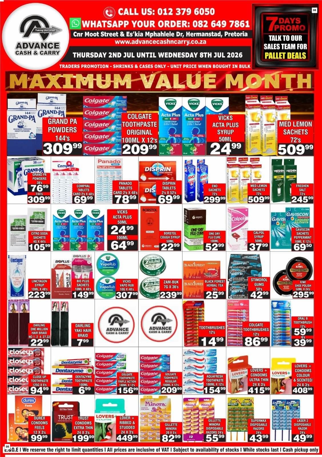 Advance Cash & Carry Catalogue - Maximum Value Month - Page 8