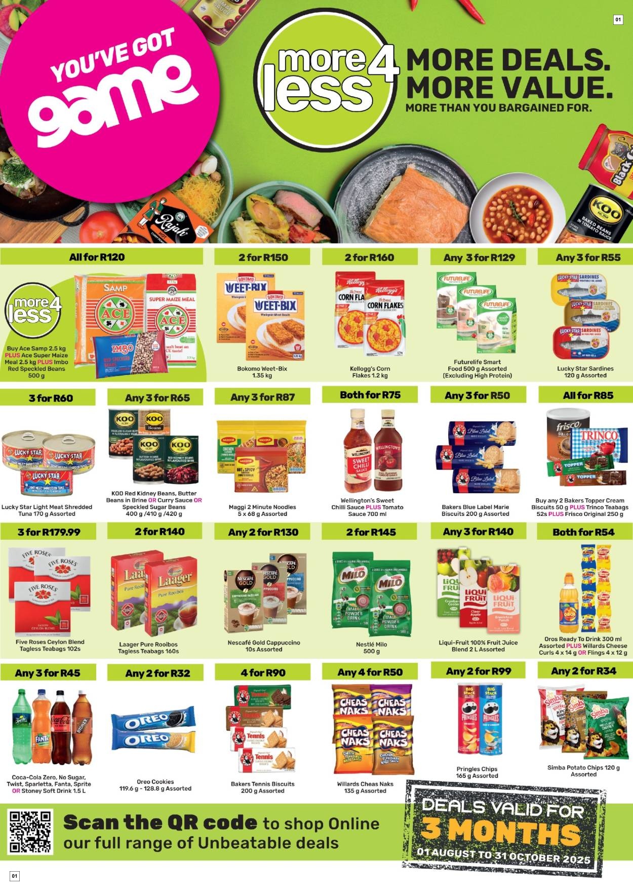 Game Specials 01 Sept - 31 Oct