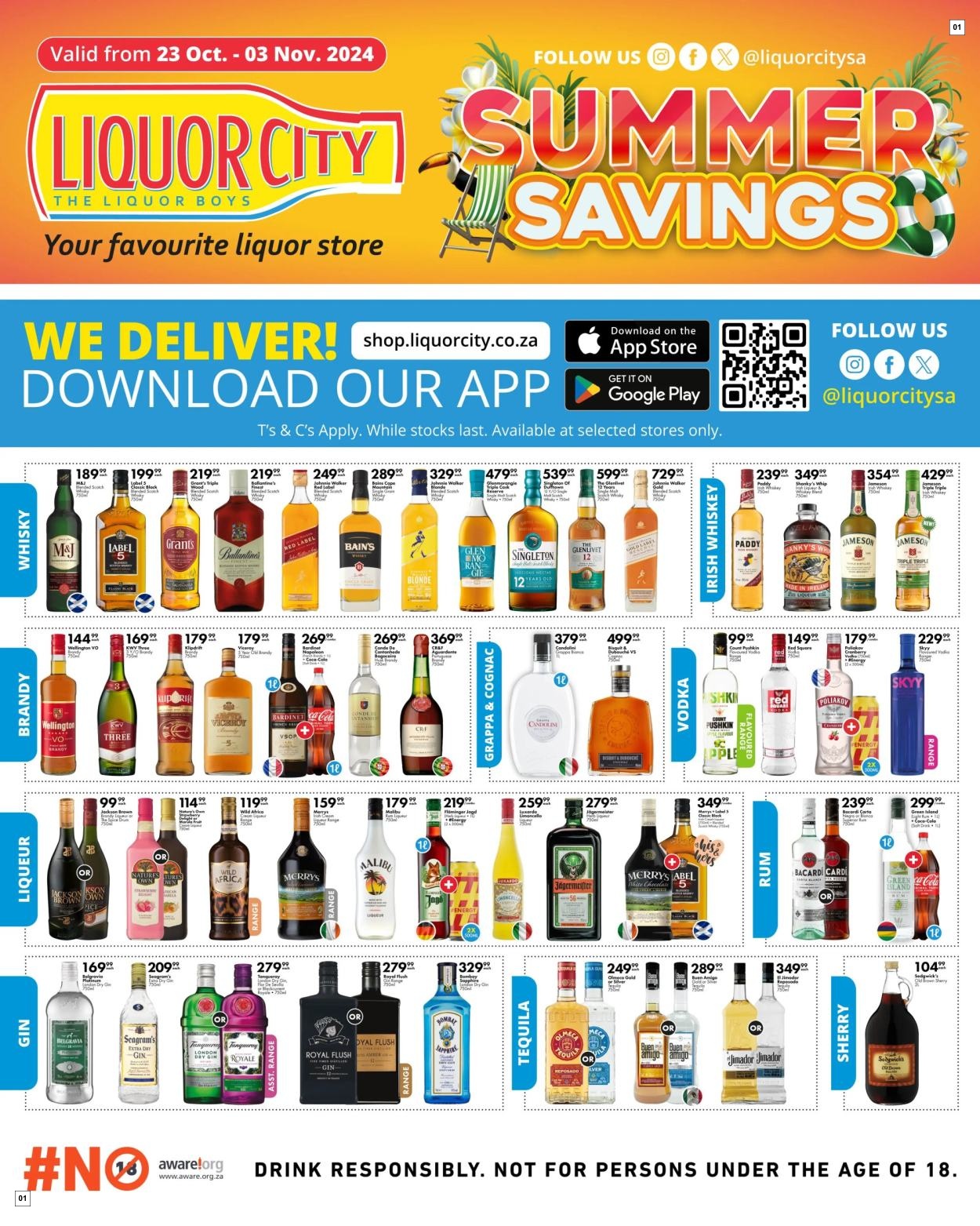 Liquor City Specials 23 Oct - 03 Nov