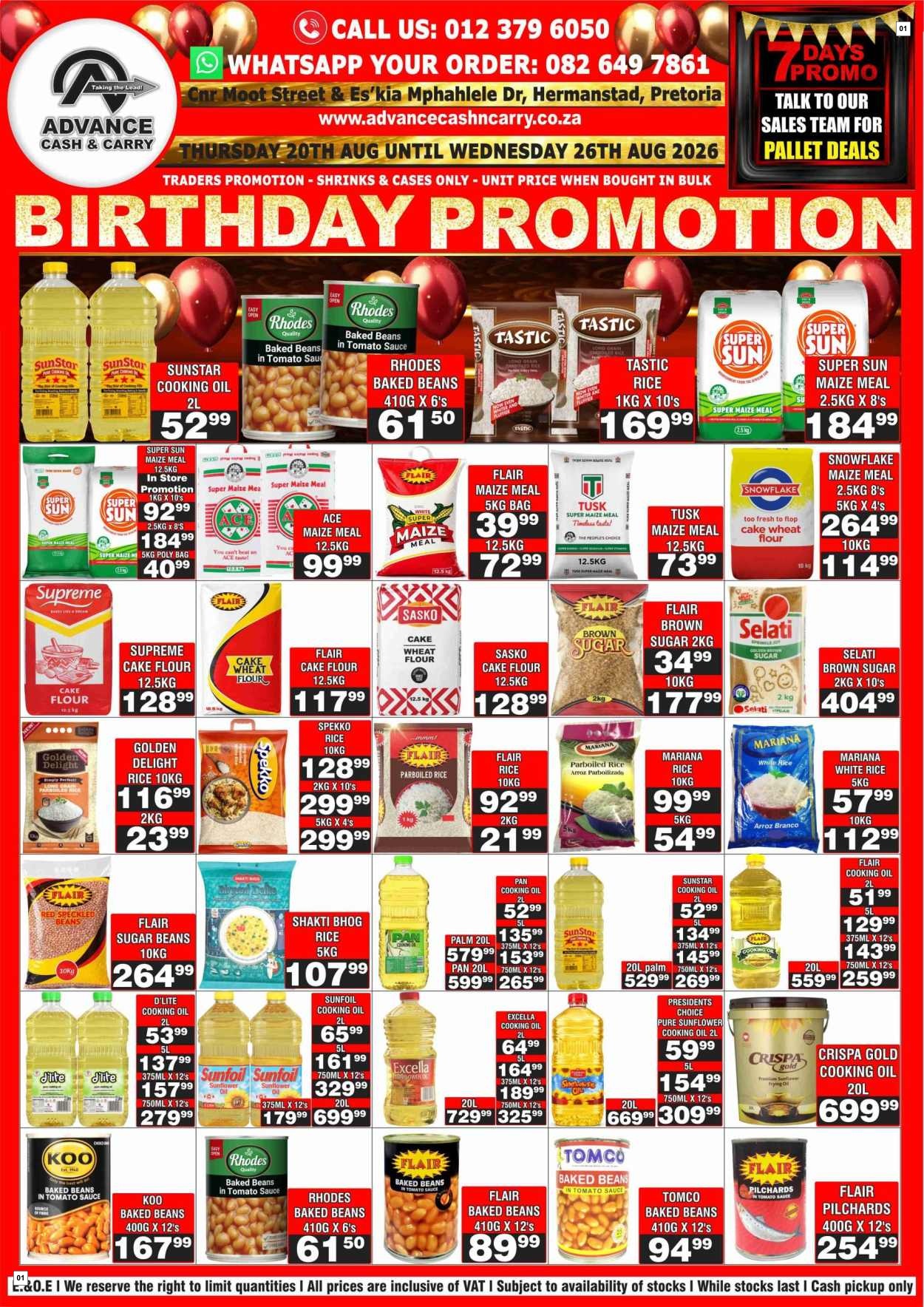 Advance Cash & Carry Catalogue - Birthday Promotion