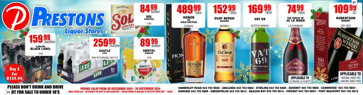 Prestons Liquor Stores Wine Specials