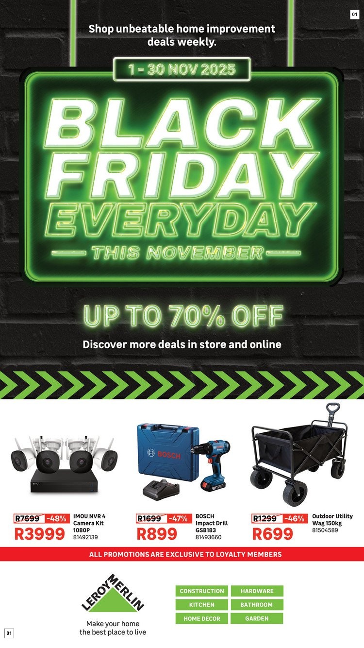 Leroy Merlin Black Friday 2025 - up to 70% Off