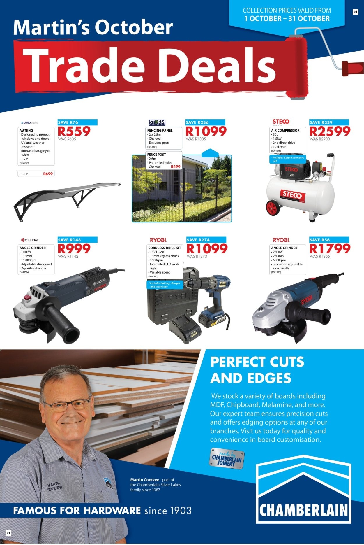 Chamberlain Specials 01 Oct - 31 Oct