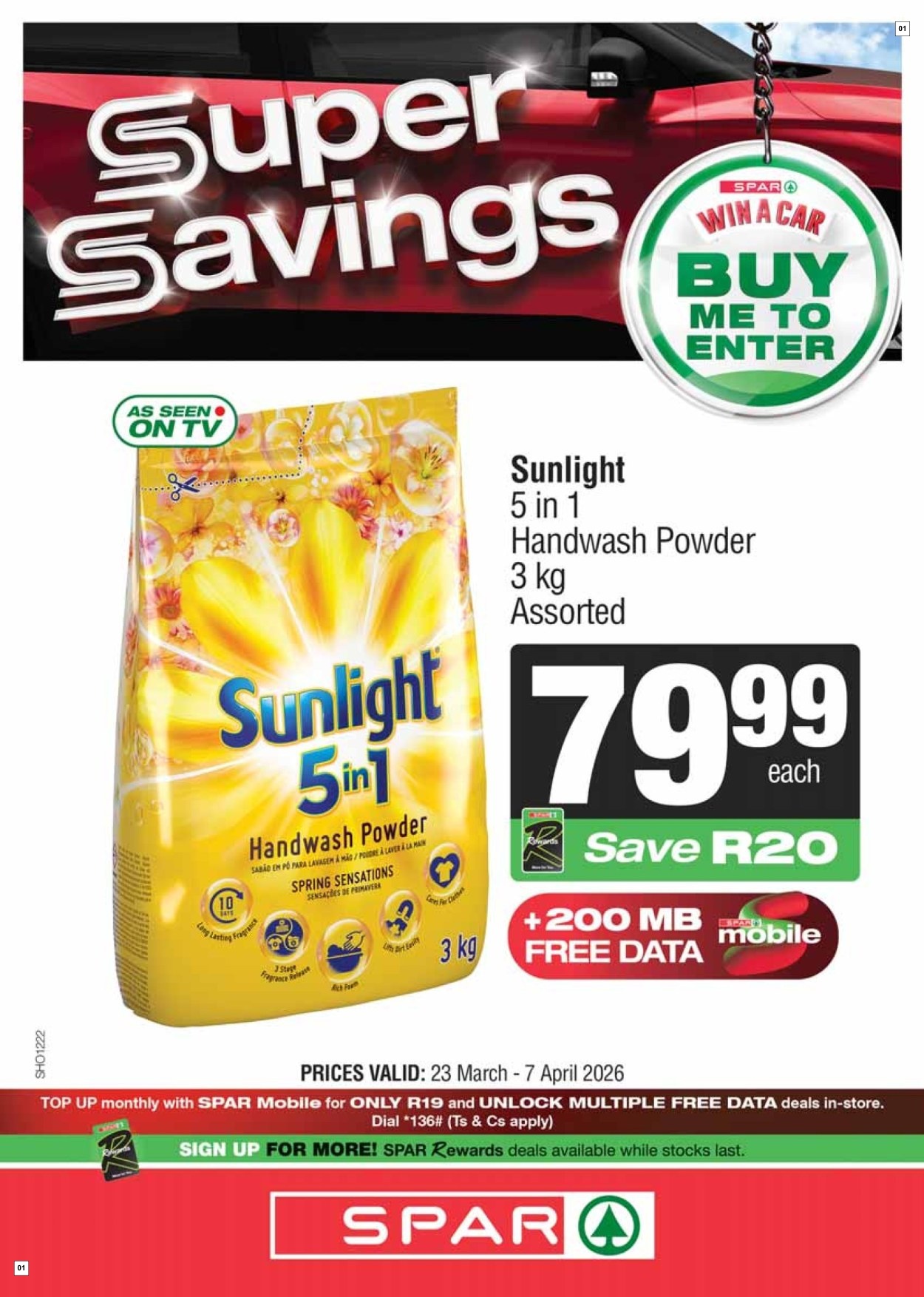 Spar Specials 23 Mar - 07 Apr