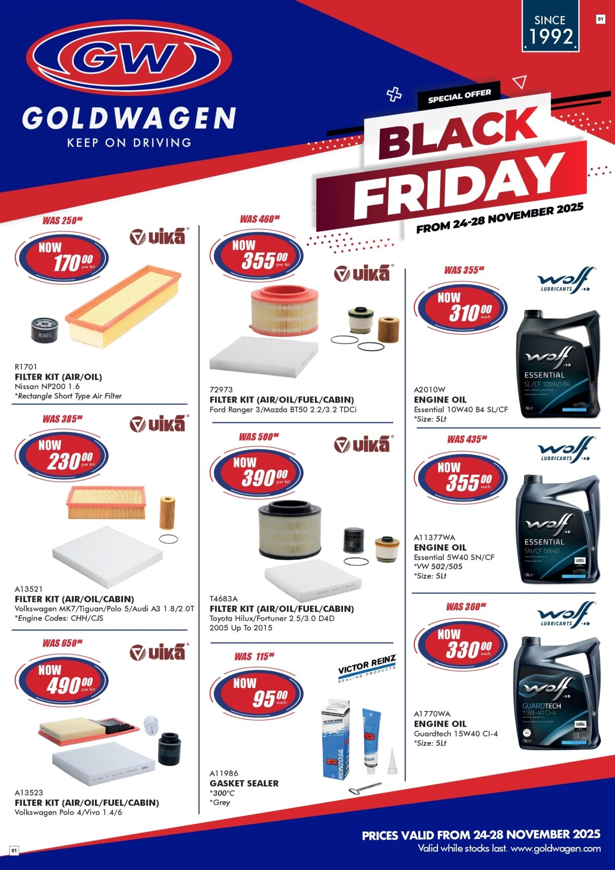 Goldwagen Specials 24 Nov - 28 Nov