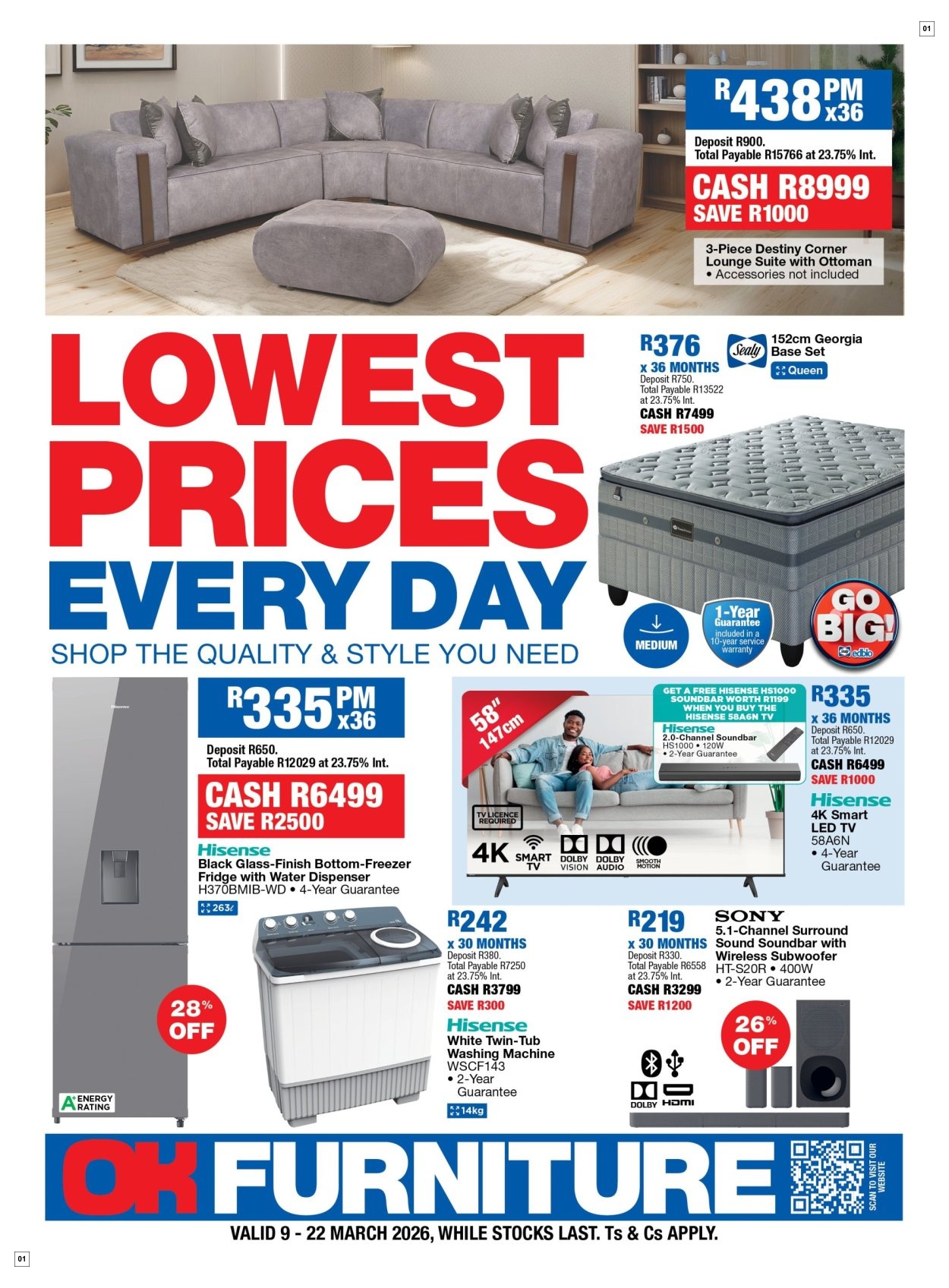 OK Furniture Specials 09 Mar - 22 Mar